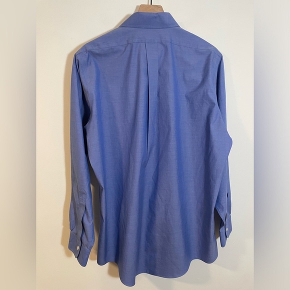 BROOKS BROTHERS Mens 16-34 Dress Shirt Traditional Fit Non Iron Blue Button Down - Picture 3 of 9